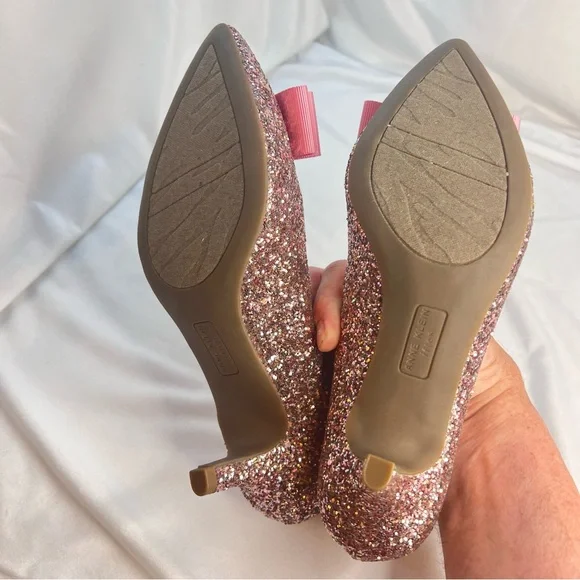 Anne Klein Pink Fia Glitter Pump Size 8.5 - Picture 6 of 7